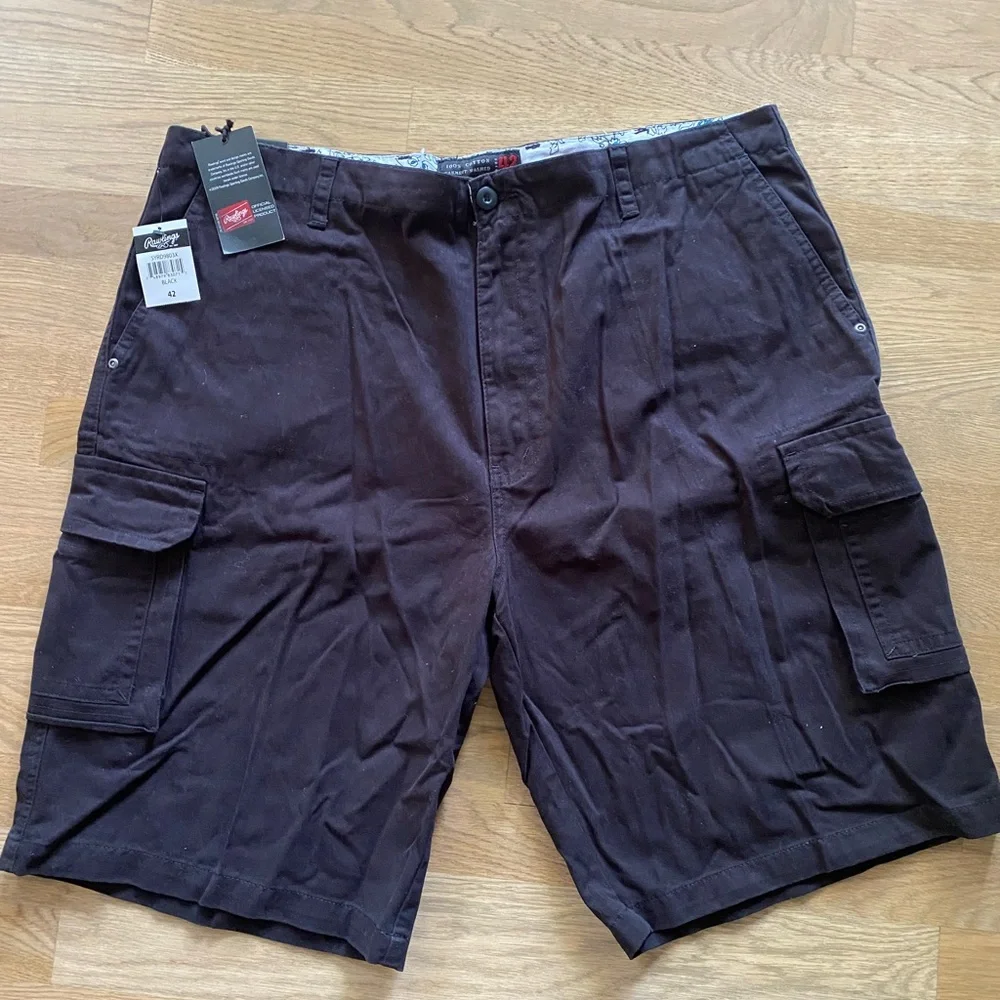 Rawlings Mens Black Size 42 Cargo Shorts Workwear Golf